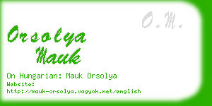 orsolya mauk business card